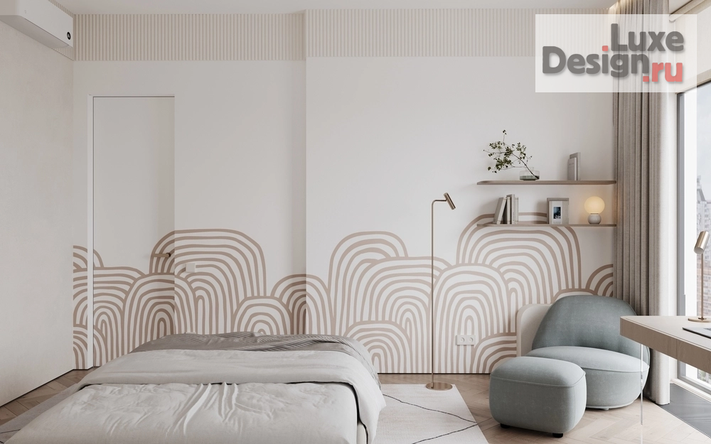 Дизайн интерьера двухкомнатной квартиры "ЖК Afi Park (81 кв). Детская комната и гардеробная" (фото 2)