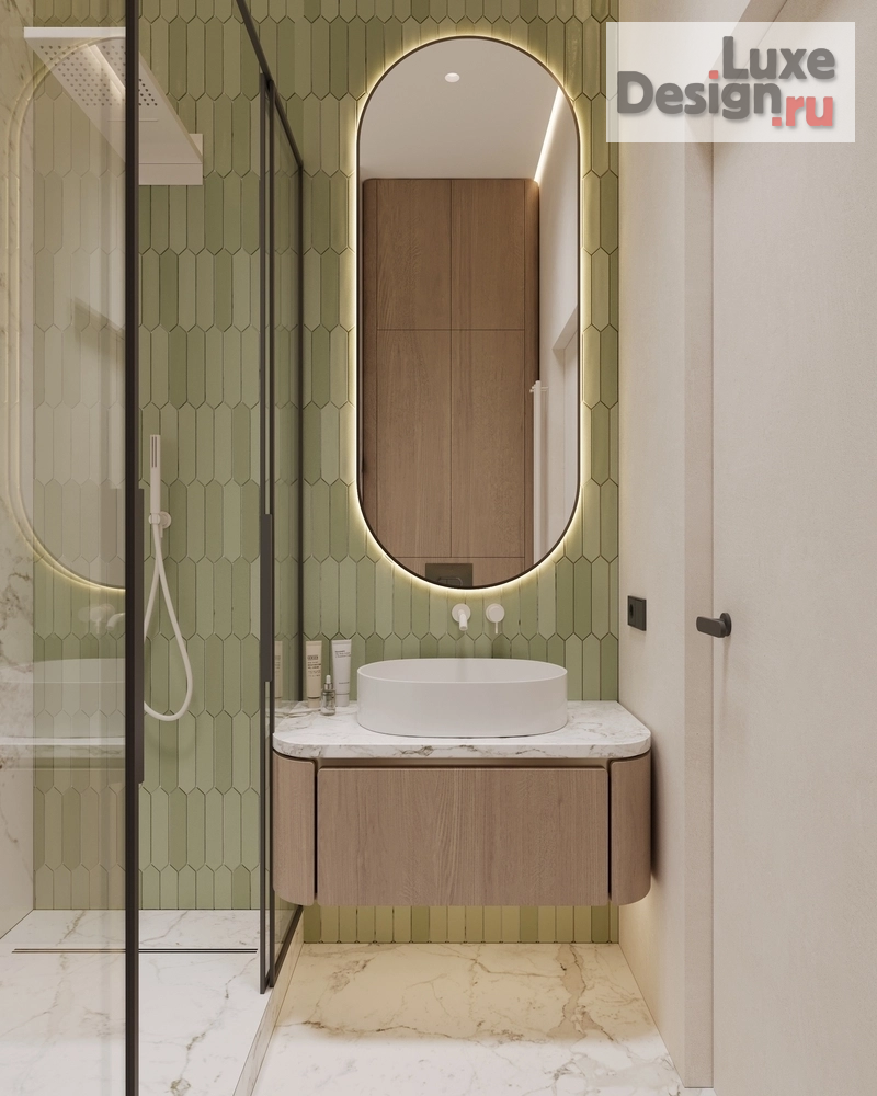 Дизайн интерьера двухкомнатной квартиры "ЖК Afi Park (81 кв). Детский санузел" (фото 1)