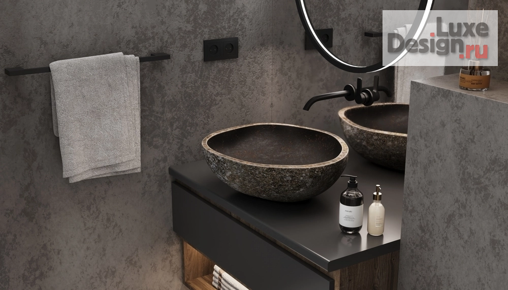 Дизайн интерьера двухкомнатной квартиры "ЖК Kokos (118 кв). Гостевой санузел" (фото 1)