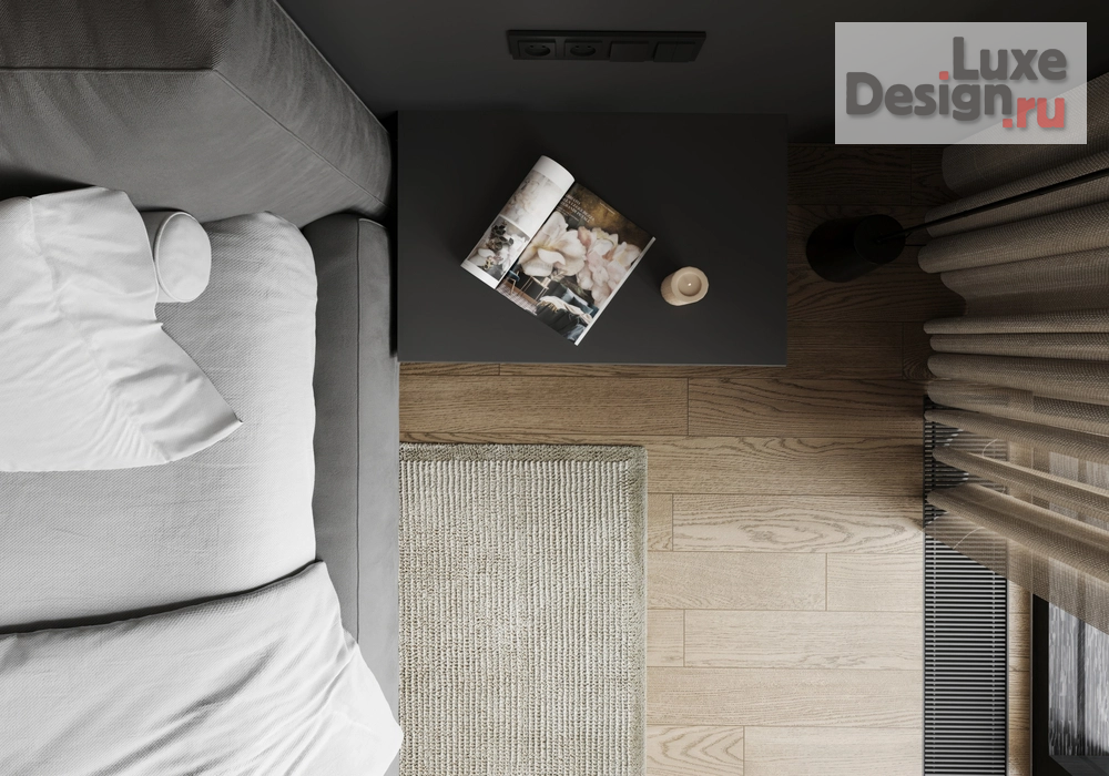 Дизайн интерьера двухкомнатной квартиры "ЖК Kokos (118 кв). Спальня и гардеробная комната" (фото 4)