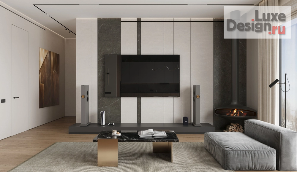 Дизайн интерьера двухкомнатной квартиры "ЖК Kokos (118 кв). Кухня-гостиная и прихожая" (фото 2)