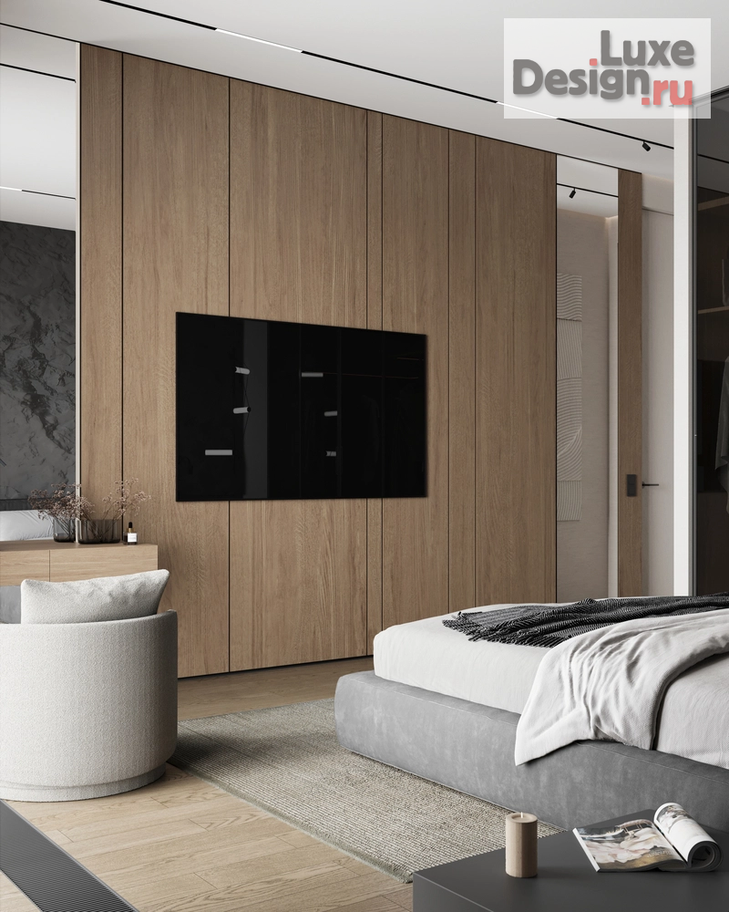 Дизайн интерьера двухкомнатной квартиры "ЖК Kokos (118 кв). Спальня и гардеробная комната" (фото 13)