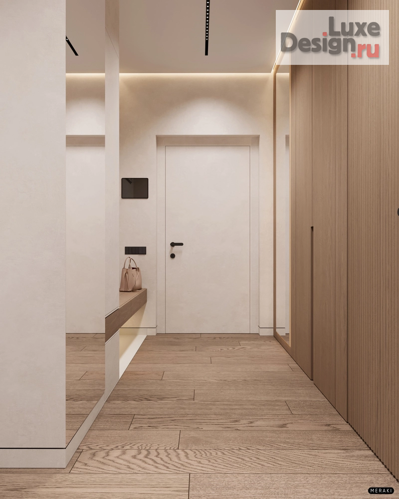 Дизайн интерьера квартиры "ЖК Primavera (108 кв). Прихожая и коридор" (фото 4) от дизайнера Дизайн-студия MERAKI Дизайн интерьера квартиры "ЖК Primavera (108 кв). Прихожая и коридор" (фото 4)