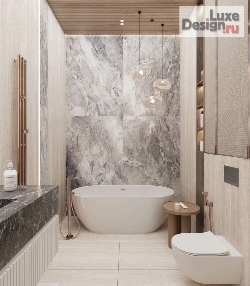 Дизайн интерьера двухкомнатной квартиры "ЖК Kokos (118 кв). Мастер-ванная" (фото 3)