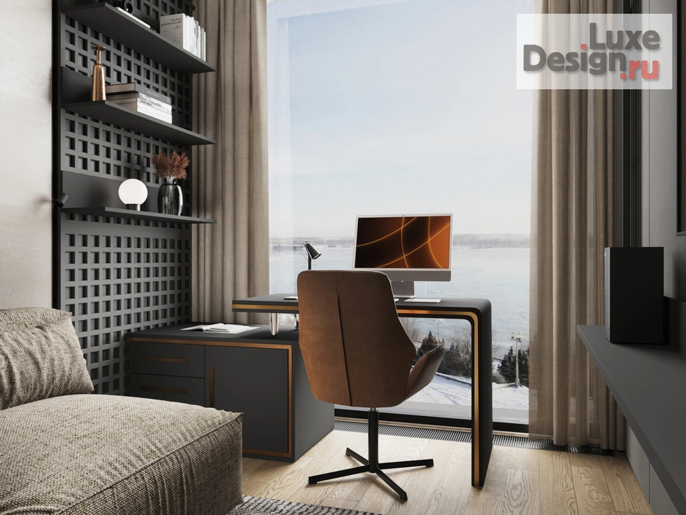 Дизайн интерьера двухкомнатной квартиры "ЖК Kokos (118 кв). Детская комната для подростка" (фото 3)