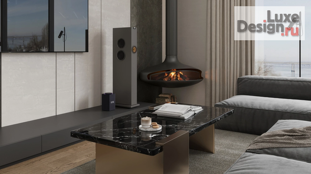 Дизайн интерьера двухкомнатной квартиры "ЖК Kokos (118 кв). Кухня-гостиная и прихожая" (фото 1)