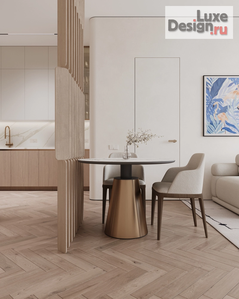 Дизайн интерьера двухкомнатной квартиры "ЖК Afi Park (81 кв). Кухня-гостиная" (фото 8)