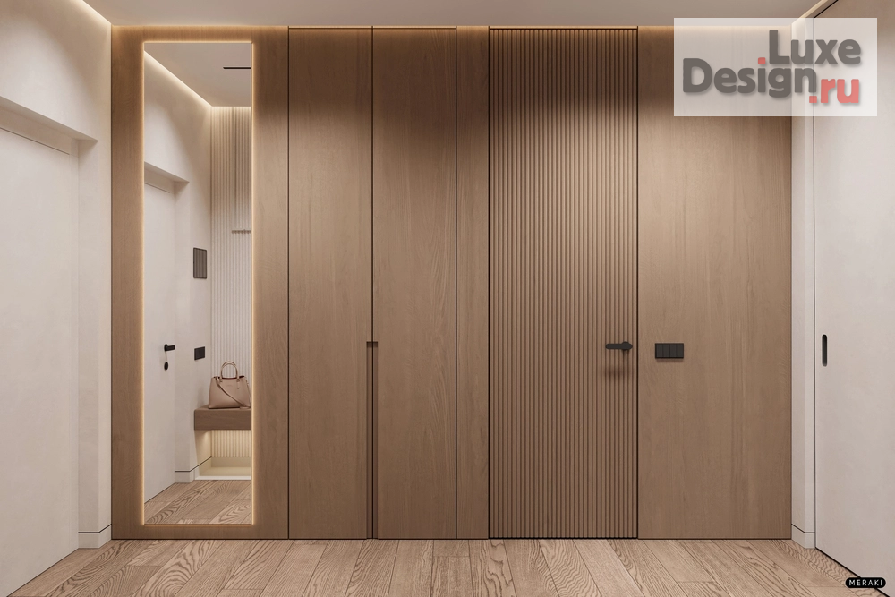 Дизайн интерьера квартиры "ЖК Primavera (108 кв). Прихожая и коридор" (фото 3) от дизайнера Дизайн-студия MERAKI Дизайн интерьера квартиры "ЖК Primavera (108 кв). Прихожая и коридор" (фото 3)