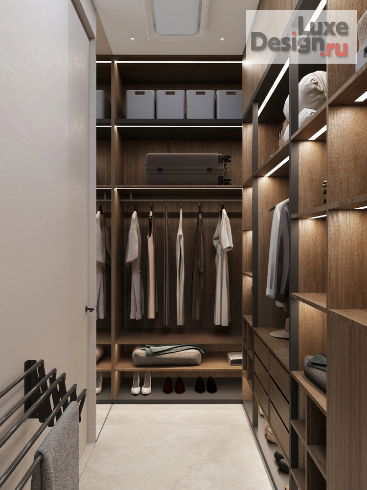 Дизайн интерьера двухкомнатной квартиры "ЖК Kokos (118 кв). Гардеробная и постирочная" (фото 5)