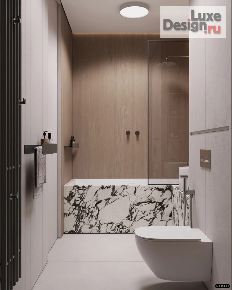Дизайн интерьера квартиры "ЖК Primavera (53 кв). Ванная комната" (фото 1)