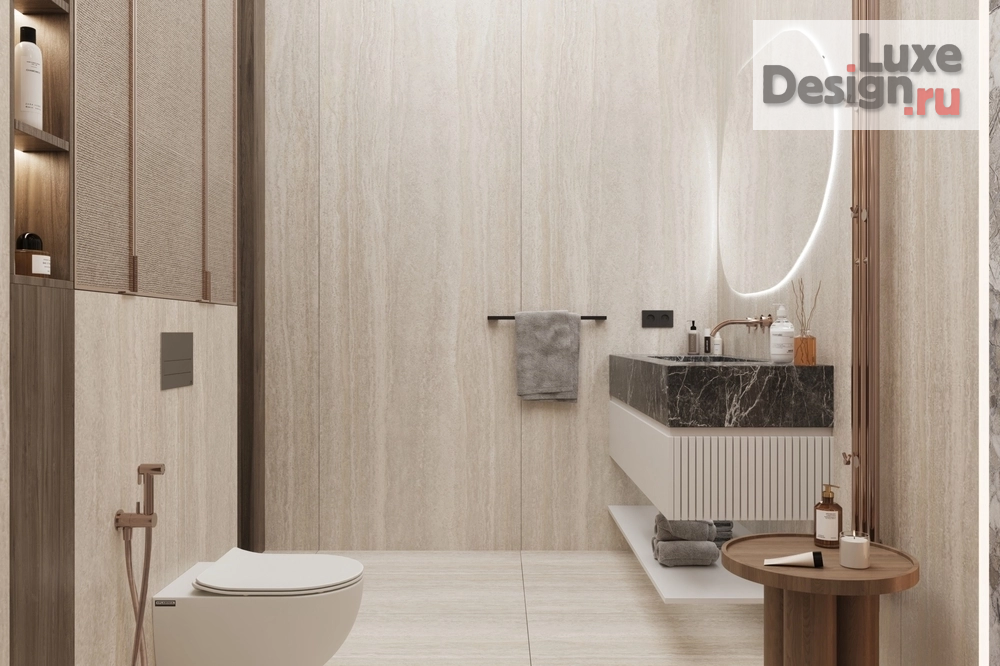 Дизайн интерьера двухкомнатной квартиры "ЖК Kokos (118 кв). Мастер-ванная" (фото 7)