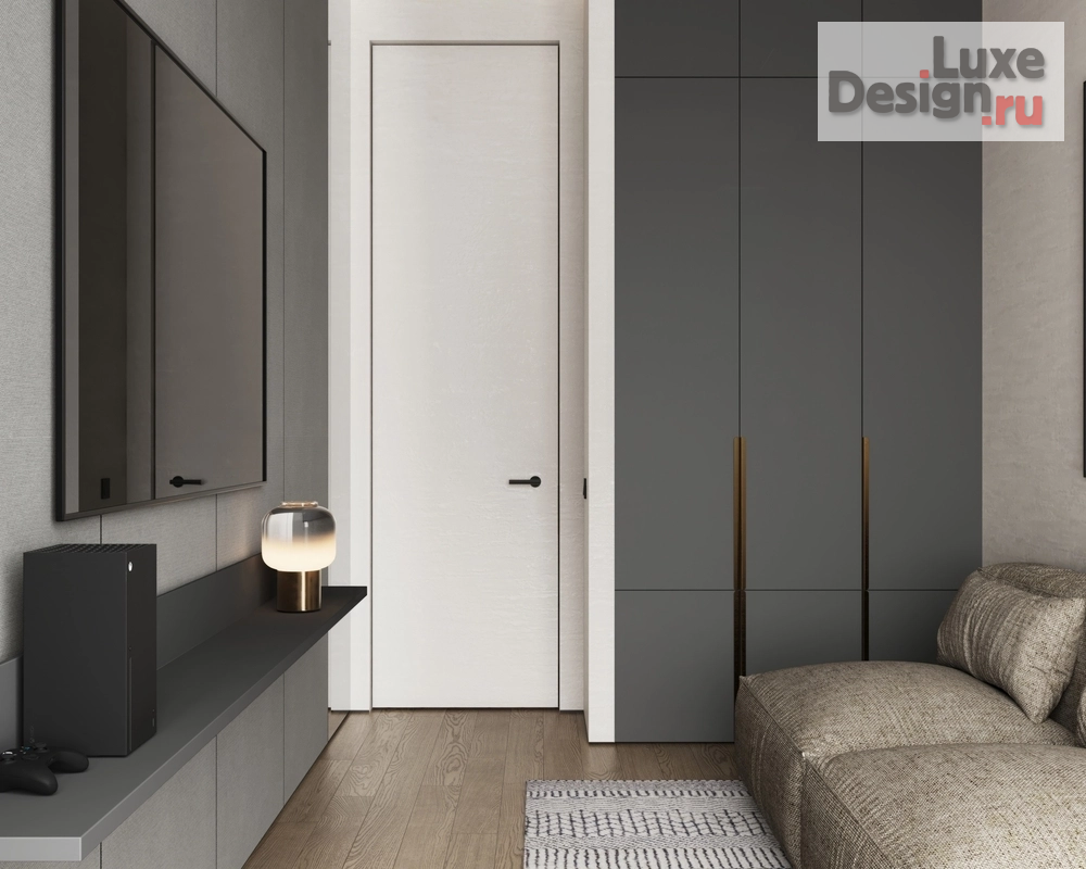 Дизайн интерьера двухкомнатной квартиры "ЖК Kokos (118 кв). Детская комната для подростка" (фото 5)