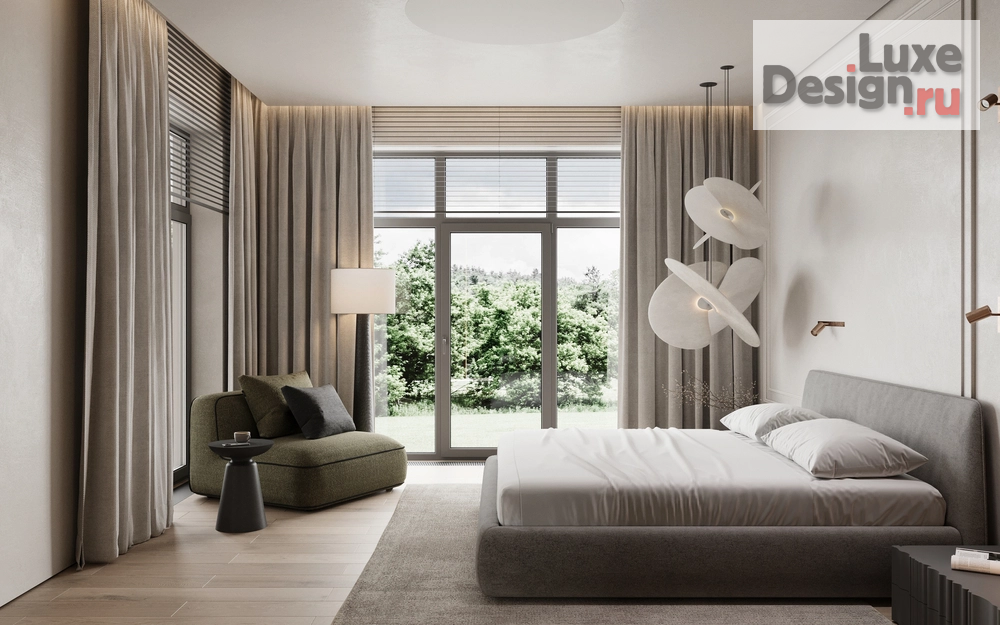 Дизайн интерьера частного дома "Дом (240 кв). Спальня и гардеробная" (фото 5)