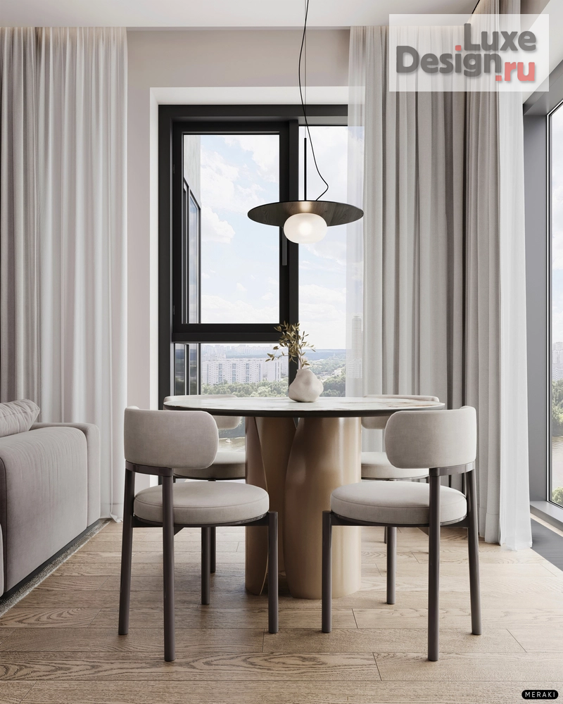 Дизайн интерьера квартиры "ЖК Primavera (53 кв). Кухня-гостиная" (фото 4)