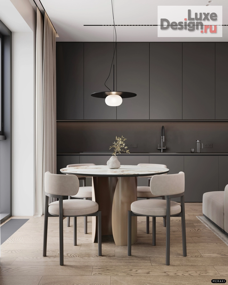 Дизайн интерьера квартиры "ЖК Primavera (53 кв). Кухня-гостиная" (фото 1)