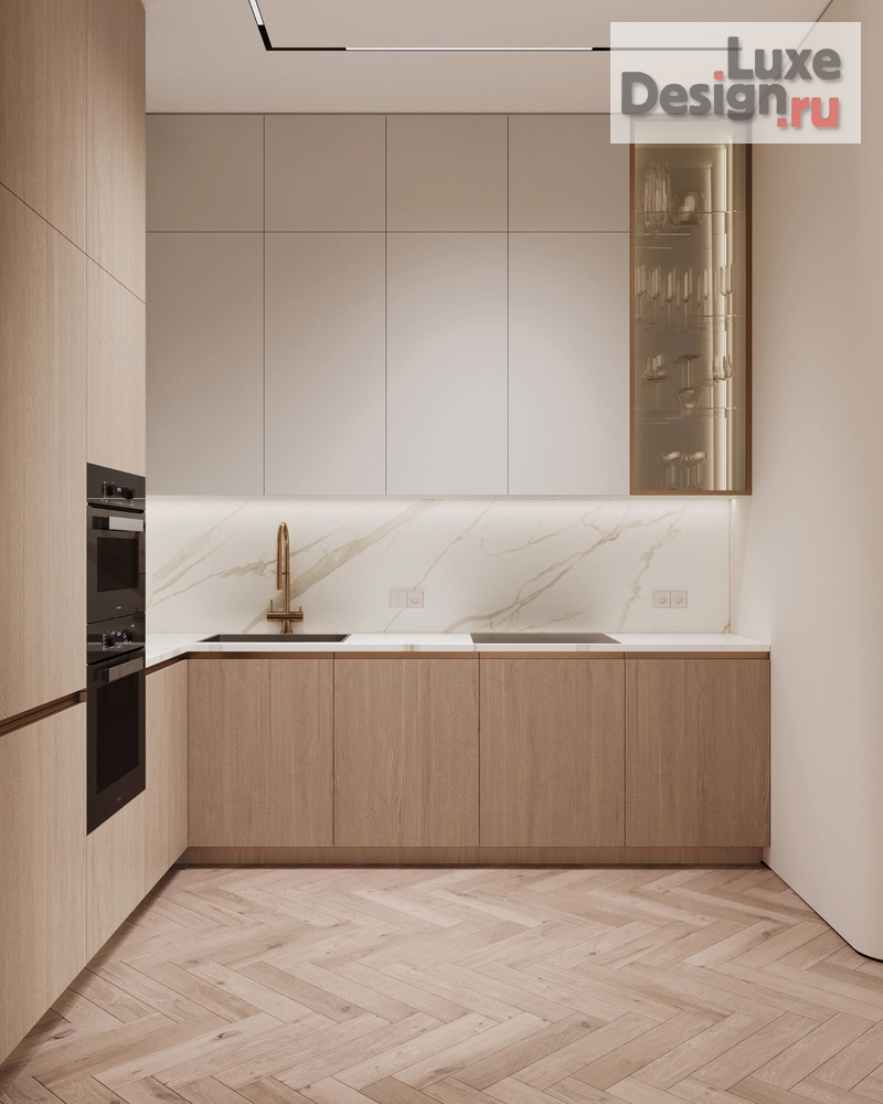 Дизайн интерьера двухкомнатной квартиры "ЖК Afi Park (81 кв). Кухня-гостиная" (фото 12)