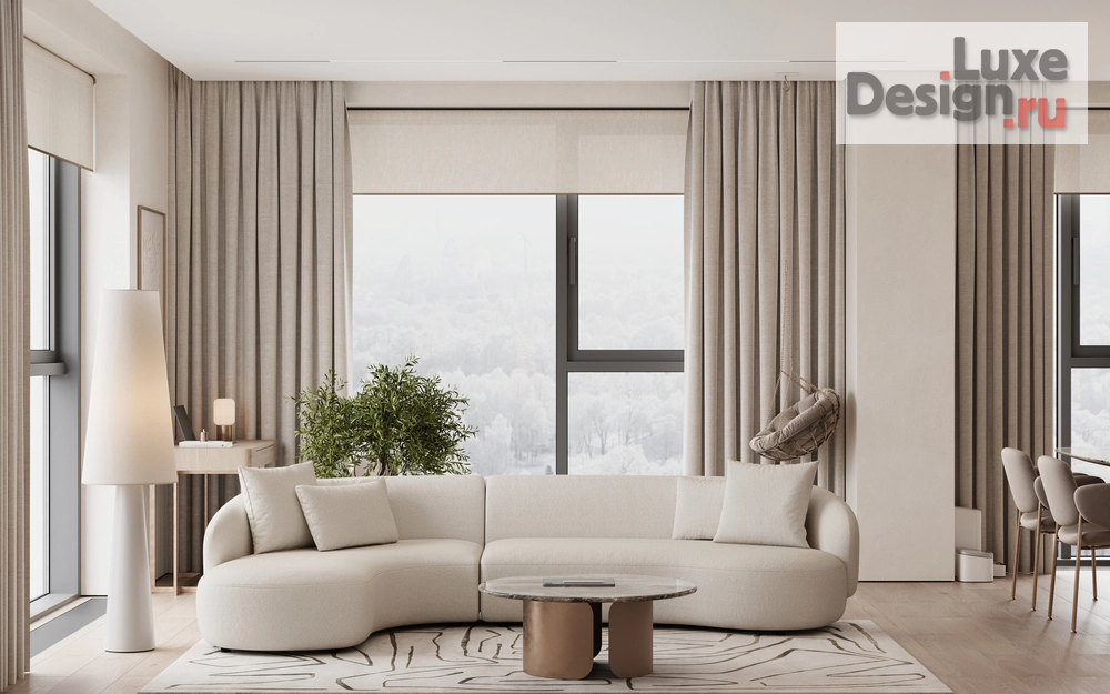 Дизайн интерьера квартиры "ЖК Primavera (104 кв). Кухня-гостиная" (фото 6)