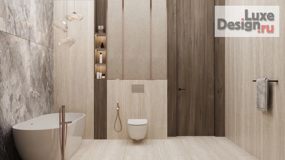 Дизайн интерьера двухкомнатной квартиры "ЖК Kokos (118 кв). Мастер-ванная" (фото 6)