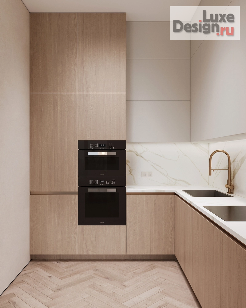 Дизайн интерьера двухкомнатной квартиры "ЖК Afi Park (81 кв). Кухня-гостиная" (фото 13)