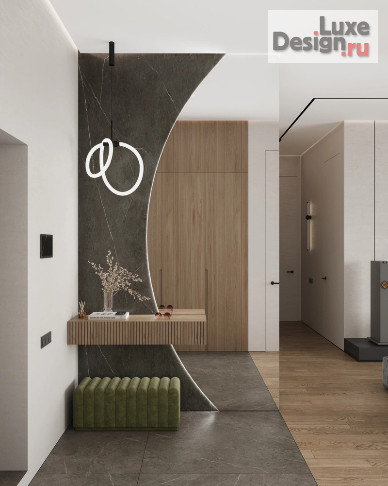 Дизайн интерьера двухкомнатной квартиры "ЖК Kokos (118 кв). Кухня-гостиная и прихожая" (фото 11)