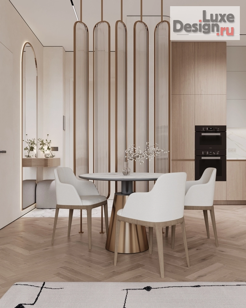 Дизайн интерьера двухкомнатной квартиры "ЖК Afi Park (81 кв). Кухня-гостиная" (фото 14)