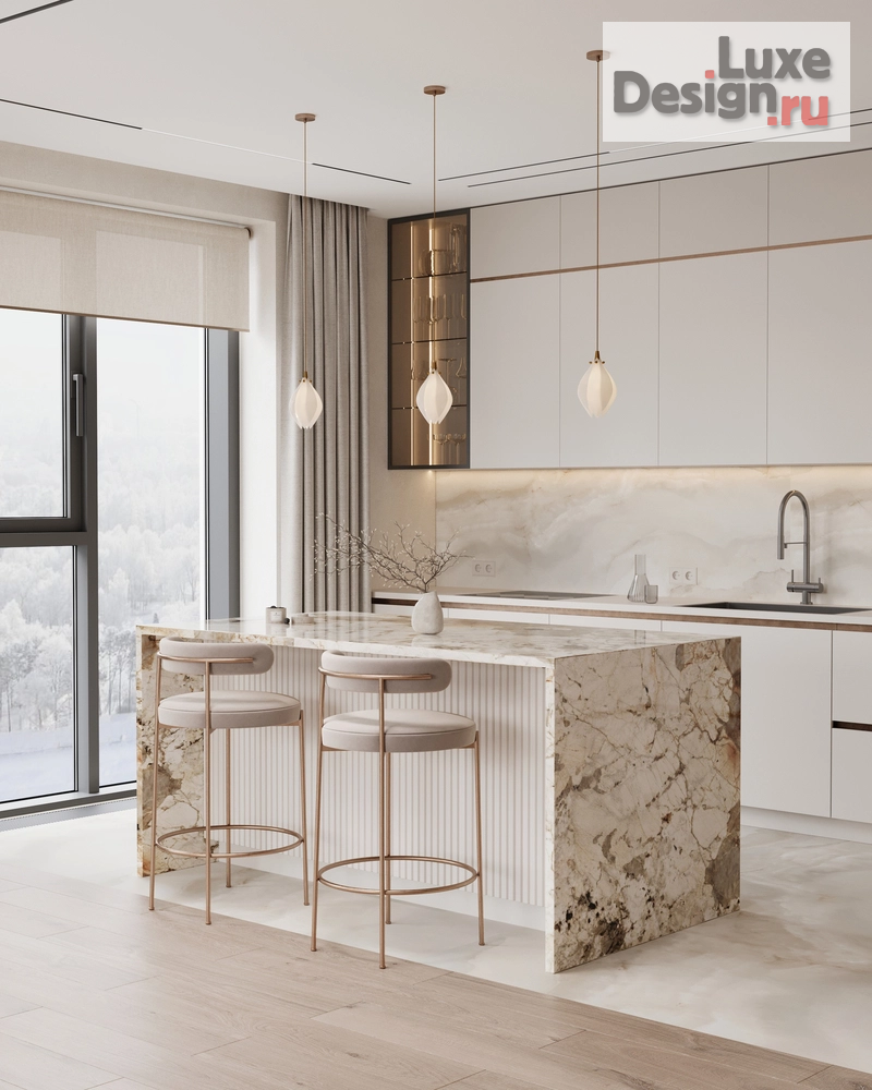 Дизайн интерьера квартиры "ЖК Primavera (104 кв). Кухня-гостиная" (фото 12)