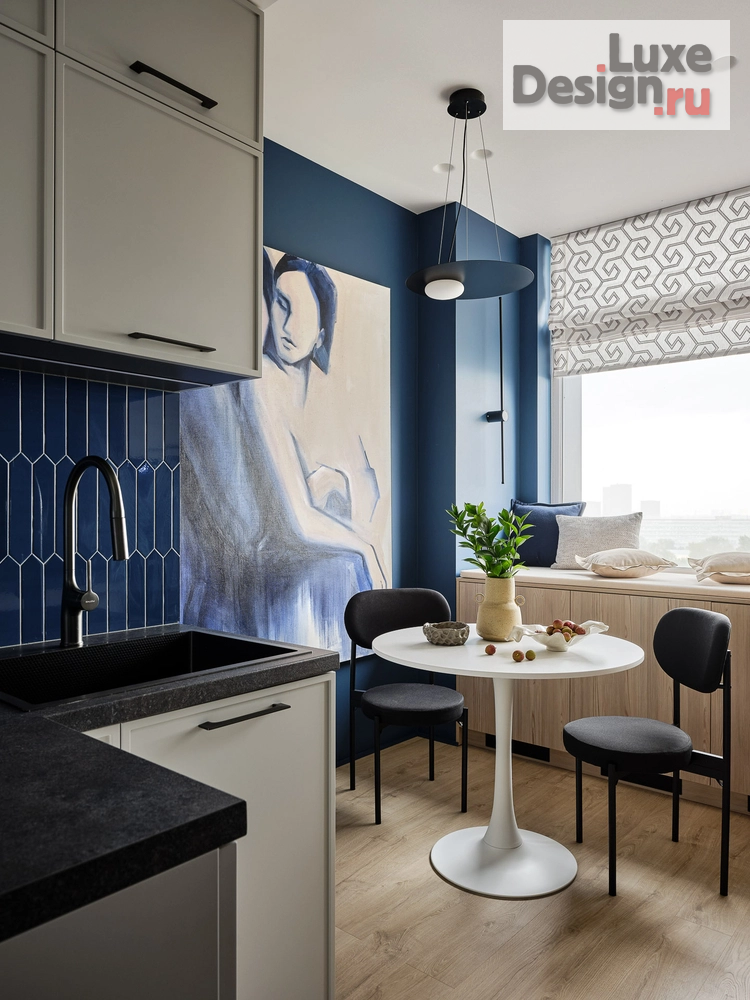 Дизайн интерьера однокомнатной квартиры "Гармония цвета" (фото 1)