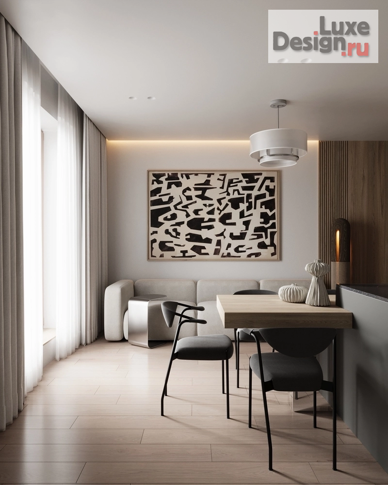 Дизайн интерьера двухкомнатной квартиры "Вечная современность " (фото 1)