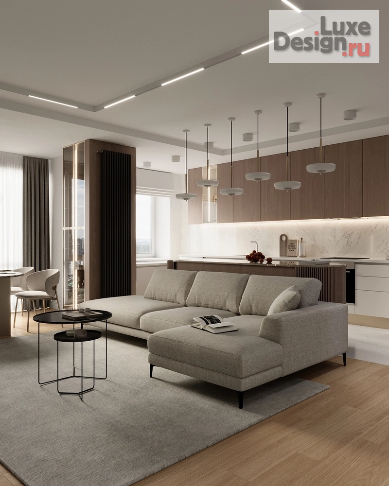 Дизайн интерьера трехкомнатной квартиры "Элегантный минимализм" (фото 2) от дизайнера Гафарова Яна YADOMA Дизайн интерьера трехкомнатной квартиры "Элегантный минимализм" (фото 2)