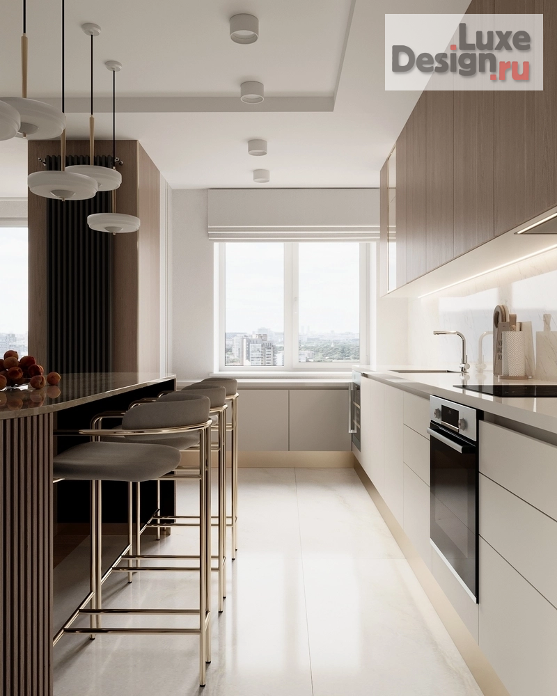 Дизайн интерьера трехкомнатной квартиры "Элегантный минимализм" (фото 5) от дизайнера Гафарова Яна YADOMA Дизайн интерьера трехкомнатной квартиры "Элегантный минимализм" (фото 5)