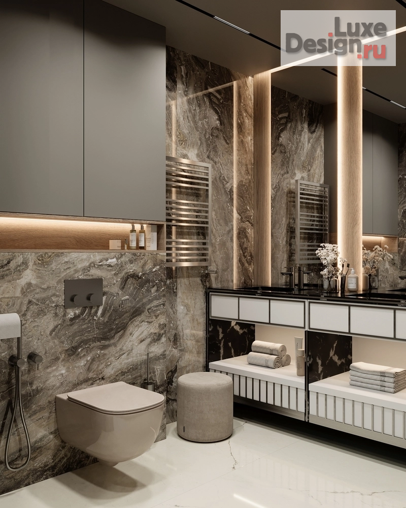 Дизайн интерьера трехкомнатной квартиры "Элегантный минимализм" (фото 25) от дизайнера Гафарова Яна YADOMA Дизайн интерьера трехкомнатной квартиры "Элегантный минимализм" (фото 25)