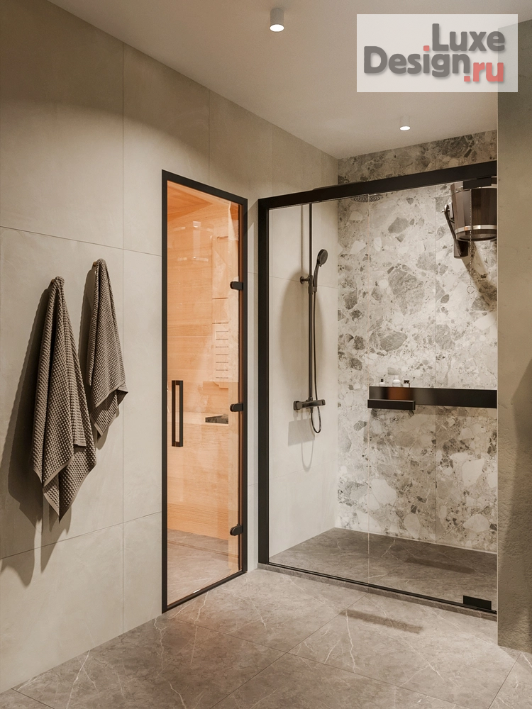 Дизайн интерьера бани "Баня с бассейном, Ростовская область" (фото 10) от дизайнера Студия интерьерного дизайна BUCHAKA.INT Дизайн интерьера бани "Баня с бассейном, Ростовская область" (фото 10)