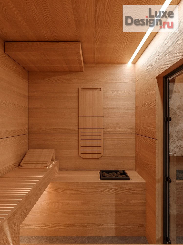 Дизайн интерьера бани "Баня с бассейном, Ростовская область" (фото 9) от дизайнера Студия интерьерного дизайна BUCHAKA.INT Дизайн интерьера бани "Баня с бассейном, Ростовская область" (фото 9)