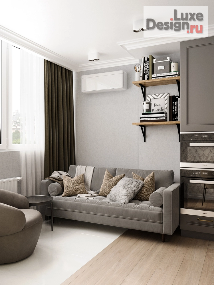 Дизайн интерьера однокомнатной квартиры "Однокомнатная квартира. Инвестиционный проект" (фото 3)