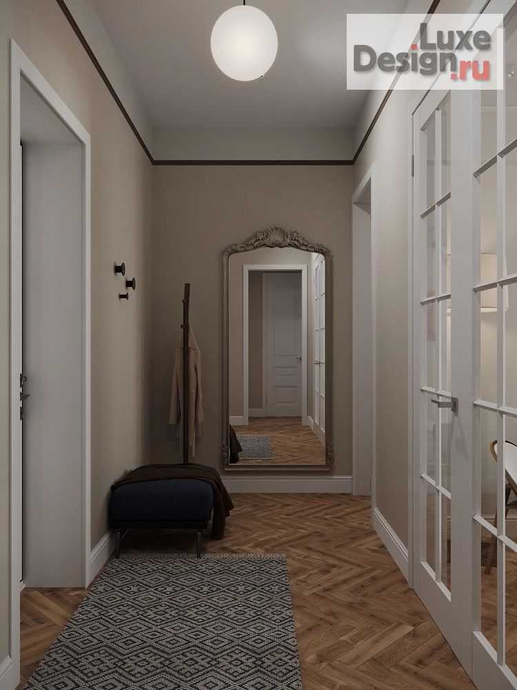 Дизайн интерьера двухкомнатной квартиры "Дизайн-проект 2 ккв в Петербурге «Монблан»" (фото 17)