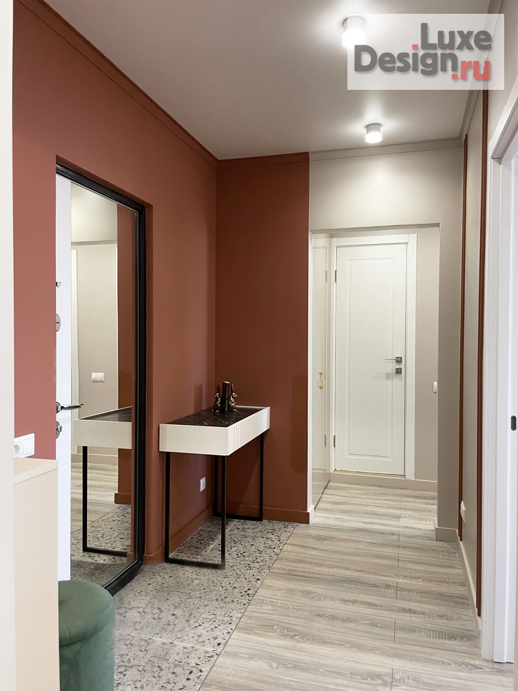 Дизайн интерьера двухкомнатной квартиры "Зелёный на ТЕРРАКОТОВОМ!" (фото 8)