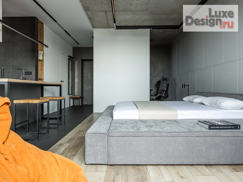 Дизайн интерьера квартиры студии "Брутальная квартира для холостяка" (фото 7) от дизайнера Быков Андрей Сергеевич Дизайн интерьера квартиры студии "Брутальная квартира для холостяка" (фото 7)