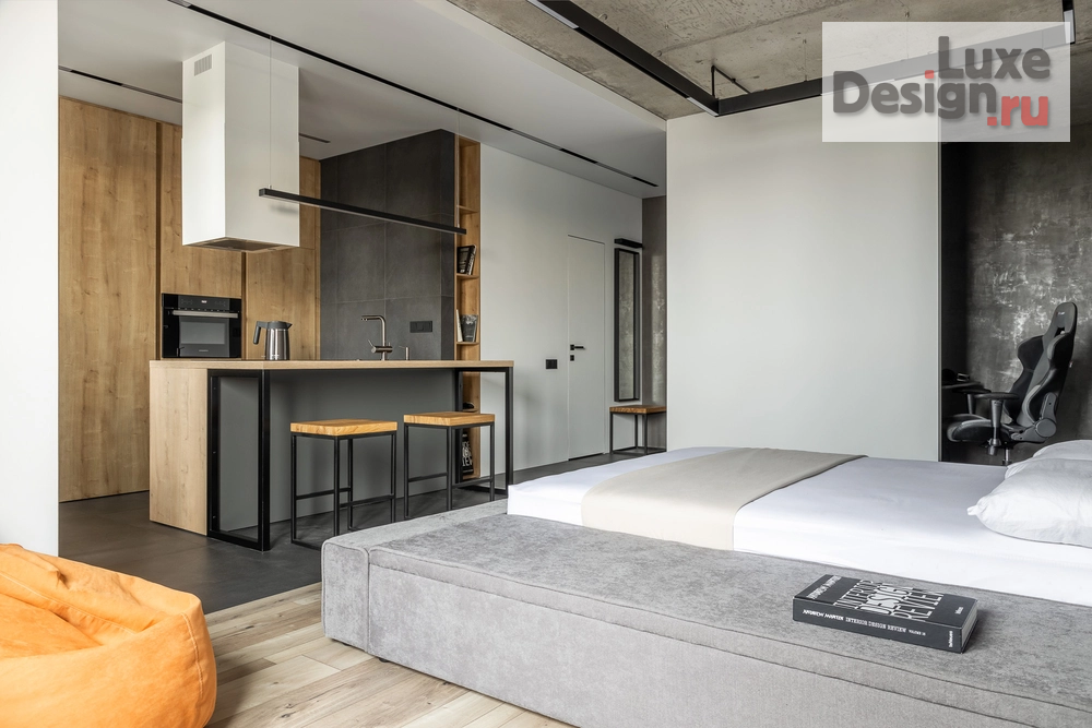 Дизайн интерьера квартиры студии "Брутальная квартира для холостяка" (фото 10) от дизайнера Быков Андрей Сергеевич Дизайн интерьера квартиры студии "Брутальная квартира для холостяка" (фото 10)