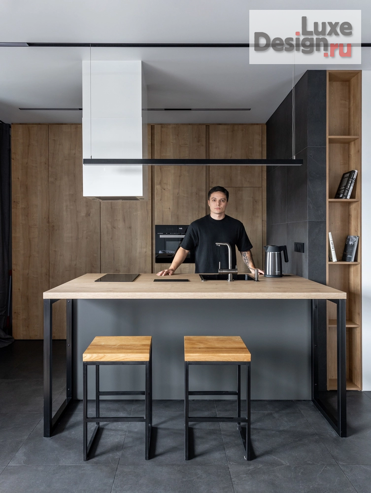 Дизайн интерьера квартиры студии "Брутальная квартира для холостяка" (фото 11) от дизайнера Быков Андрей Сергеевич Дизайн интерьера квартиры студии "Брутальная квартира для холостяка" (фото 11)