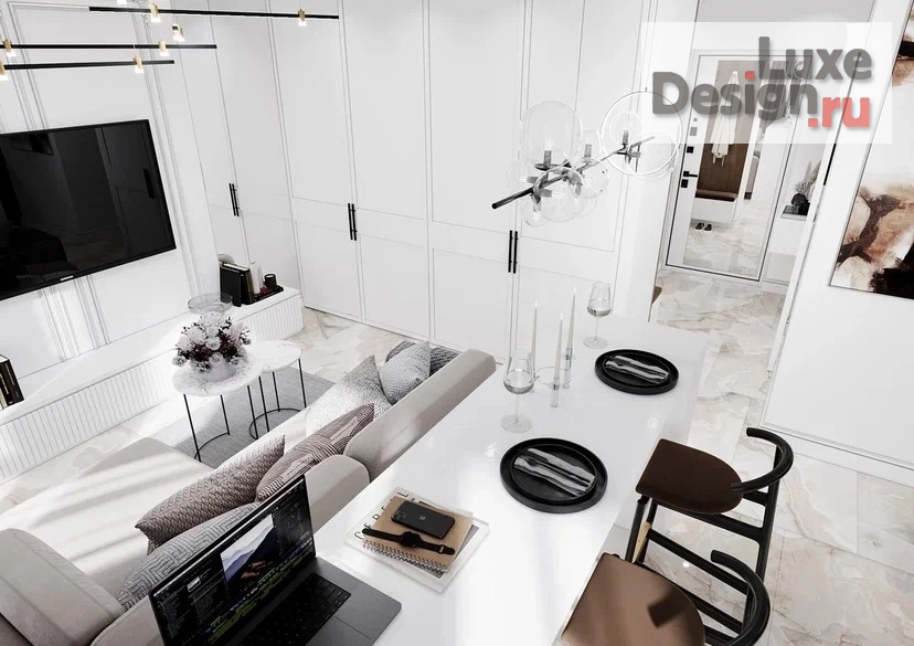 Дизайн интерьера однокомнатной квартиры "БОЛЬШАЯ ОЧАКОВСКАЯ" (фото 8)