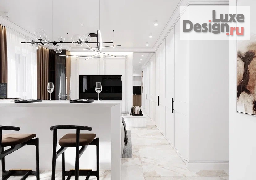 Дизайн интерьера однокомнатной квартиры "БОЛЬШАЯ ОЧАКОВСКАЯ" (фото 12)