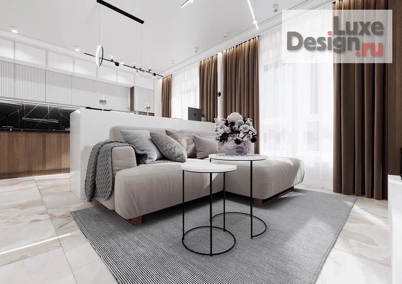 Дизайн интерьера однокомнатной квартиры "БОЛЬШАЯ ОЧАКОВСКАЯ" (фото 1)