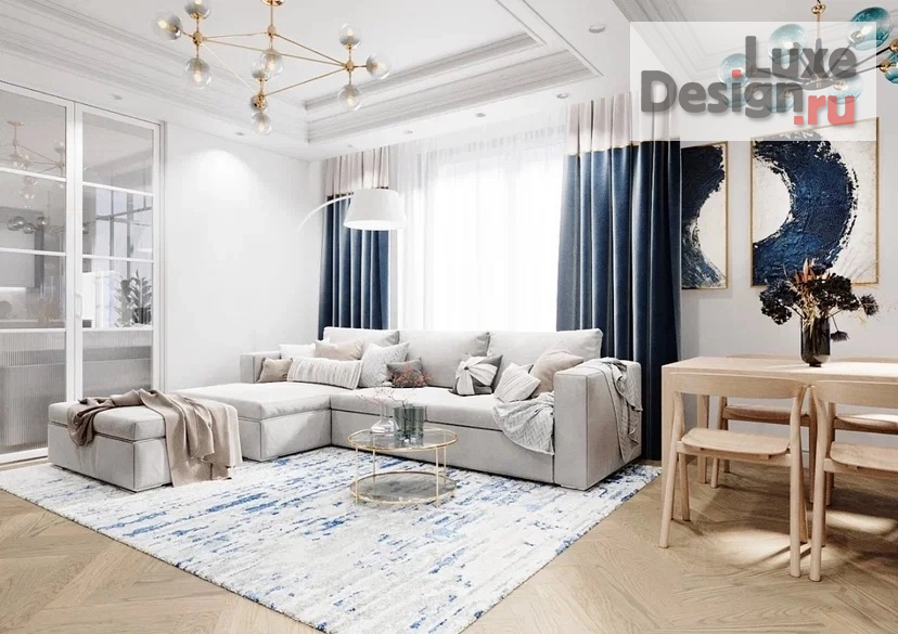 Дизайн интерьера гостиной "ЖК ЛЕСОПАРКОВЫЙ" (фото 5)