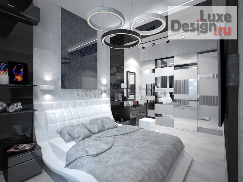 Дизайн интерьера апартаментов "Апартаменты с элементами стилей лофт и хай-тек" (фото 6)