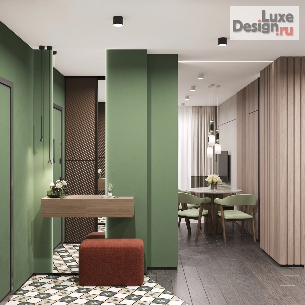 Дизайн интерьера трехкомнатной квартиры "Дизайн-проект квартиры для молодой семьи" (фото 1)