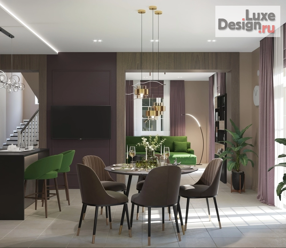 Дизайн интерьера загородного дома "Дизайн проект частного дома" (фото 1)