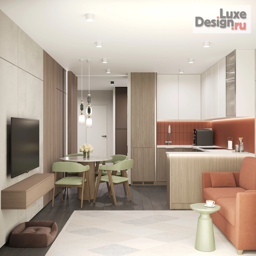 Дизайн интерьера трехкомнатной квартиры "Дизайн-проект квартиры для молодой семьи" (фото 5)