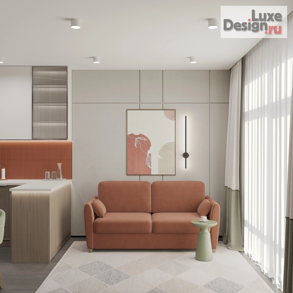 Дизайн интерьера трехкомнатной квартиры "Дизайн-проект квартиры для молодой семьи" (фото 6)