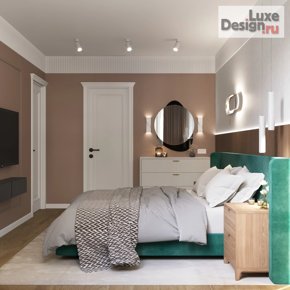 Дизайн интерьера трехкомнатной квартиры "Проект Изумруды в песке" (фото 2)