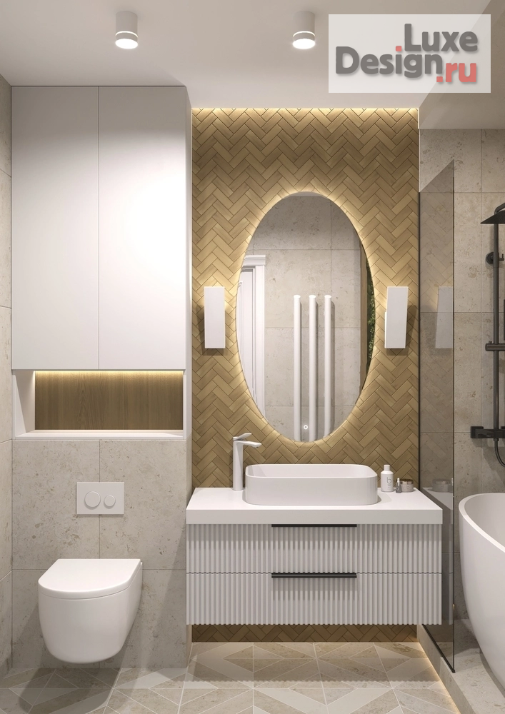 Дизайн интерьера трехкомнатной квартиры "Проект Изумруды в песке" (фото 5)